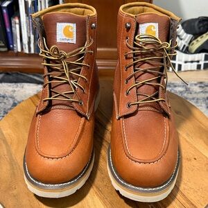 Carhartt Men's Rust Brown Moc Toe Work Boots